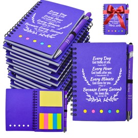 200 Pcs Bulk Fathers Day Christian Gifts Prayer Journal for Woman - 100 Set Religious Notepad with Christian Pen - Bible Notebook - Church Gifts for Inspirational, Bible Study, Devotions ( Elegant )
