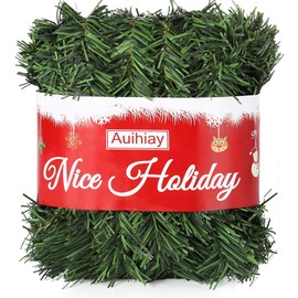 Auihiay 33M Christmas Garland Decoration Artificial Pine Garland Green Holiday Garland for Outdoor or Indoor Christmas Holiday Wedding Party Decorations
