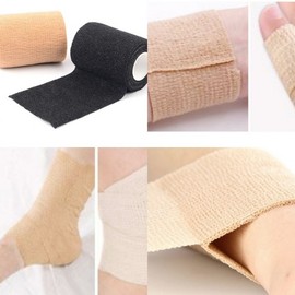 Sports compression bandage, large size 7.5cm sports protector, wrist protector, compression band, knee pad Taping protector beige 5ea