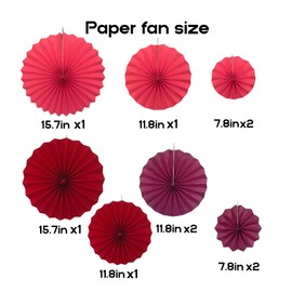 Red Birthday Party Decorations Hanging Paper Fans Anniversary Decorations For Party Strawberry Circus Sunset Party Decorations Turning Red Party Supplies