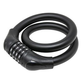 SAGISAKA Extra Thick Dial Lock 23.6 inches (60 cm), Black 43986, Approx. 23.6 inches (60 cm)