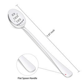 Tulolvae Hochzeitsgeschenke für Brautpaar Ihn und Sie, 2 Stück Müslilöffel mit Gravur - Ich Liebe Dich - Geburtstag Jahrestag Valentinstag Weihnachten Geschenk für Frauen Männer Paare Partner