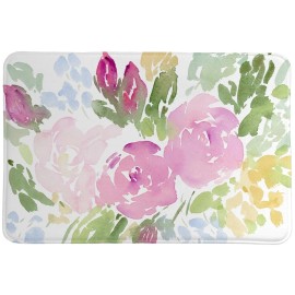 Laural Home Penelope's Poppies Memory Foam Rug Multicolor 21x34