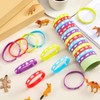 Tondiamo 48 Pcs Noah's Ark Rubber Bracelets Bulk Christian Rubber