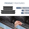 MLY 4 PCS Car Door Sill Protector, Heavy-Duty Carbon Fiber