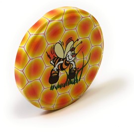 Kerafactum Screw Lids for Jam Jars Small 10 Lids for Jars with Honey Bee Twist Off Preserving Jars to66 Suitable for Honey Jars Screw Jars Ideal Beekeepers Beekeepers Beekeepers