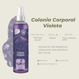 Colonia Corporal Violeta MatiMati-Elegante, Dulce, Refrescante 230 ml