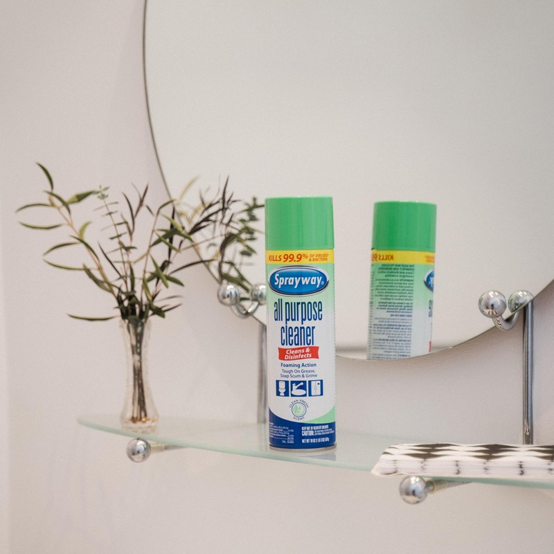 Sprayway All Purpose Disinfectant Cleaner, Foaming Action, 19 Ounce