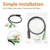 Hub Motor Convert Extension Cable 9 Pin Waterproof Connector 36V