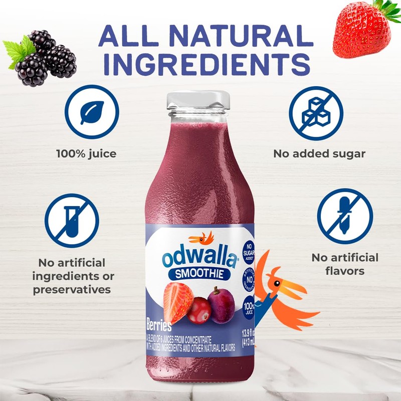 Odwalla Berries Smoothie - Fruit Smoothie Mix Ready to Drink