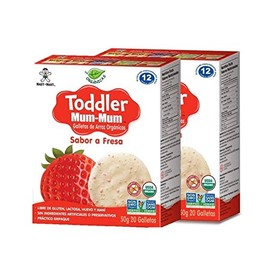 Mum Mum Galletas de arroz para niños Toddler Mum Mum Fresa - 2 pack, 100 g