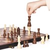 BIVOMON Magnetic Wooden Chess Set 15" Unique Chess Board Game