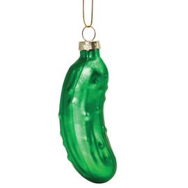 German Christmas Pickle Ornament Tradition Decor - Green Glass Tree Decoration - Boxed with Story & Legend - Great Gift Stocking Stuffer