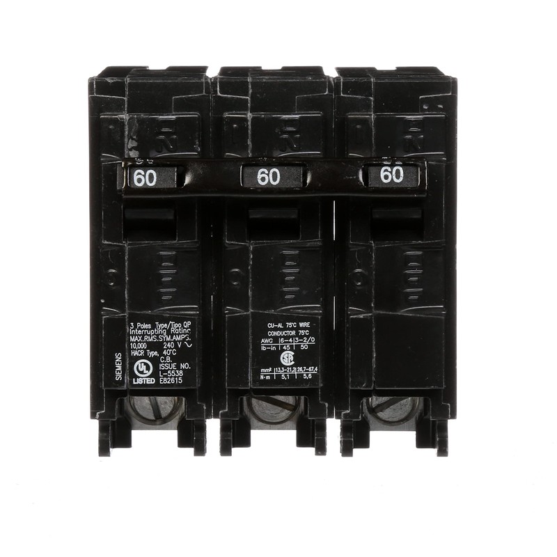 Q360 60-Amp Three Pole Type QP Circuit Breaker