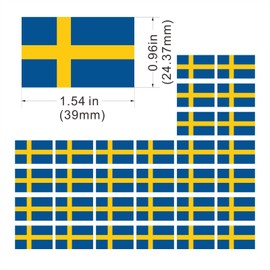 Womaha 30 Temporary Sweden Flag Tattoos Fans Face Tattoo Stickers for Adults Kids Group Activity Props