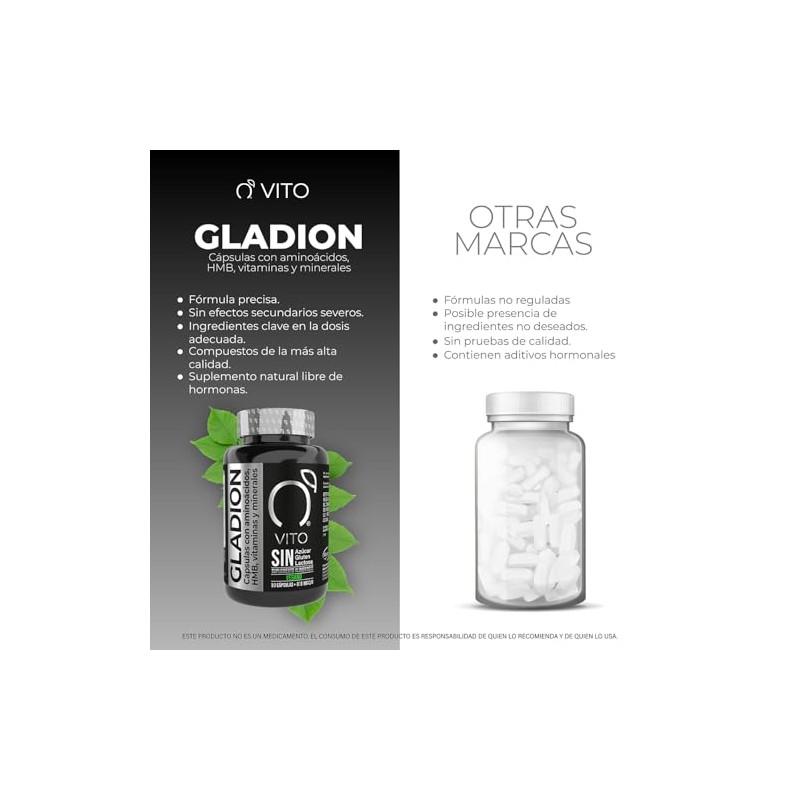 GLADION Precursor Aminoácidos HMB Vitaminas y Minerales - 90 Cápsulas