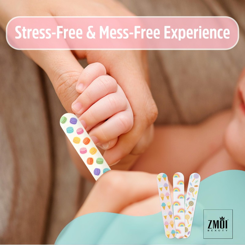 Baby Nail File - Colorful Mini Emery Board Gentle Care