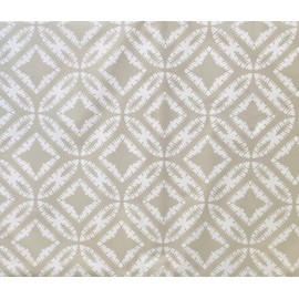 Elrene Home Fashions Summer Fun Bohemian Ikat Style Vinyl Flannel Back Tablecloth (52 x 70 Oblong, Gray) Grey