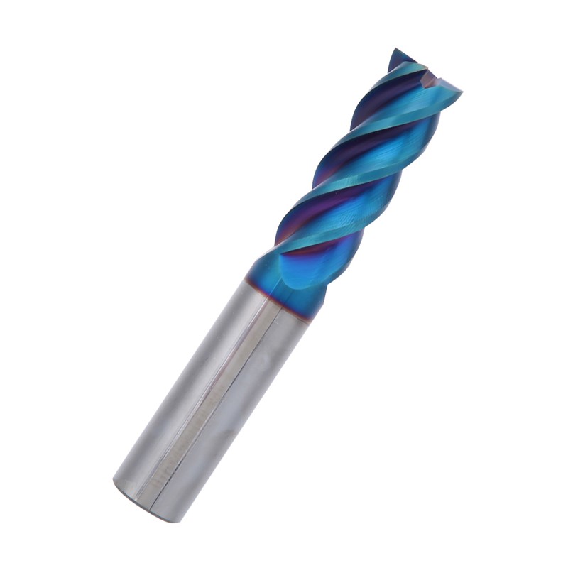 NanO Coated HRC65° Milling Cutter Tungsten Steel 4 Flutes Flat