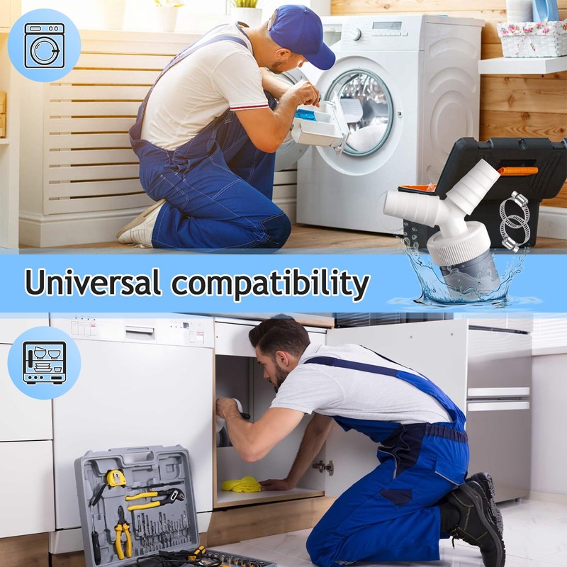 KAIYAYA Double Connection for Washing Machine, Washing Machine Drain Adapter