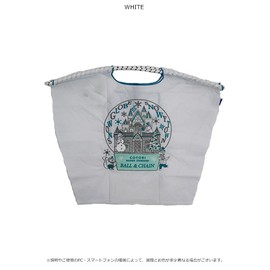 Ball & Chain 321108 C.Snow Globe Large Size COTORI Collaboration Work Eco Bag Tote Bag Embroidery, white