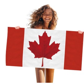70×140cm Canada Maple Flag Beach Towel,28×56inch Microfiber Novel Canadian Sports Beach Towel,Large Thin Sand Free Towel