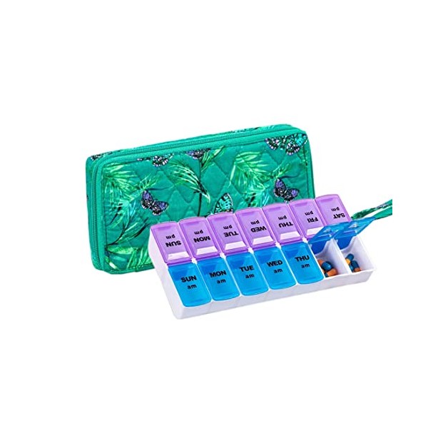 Weekly Pill Organizer 2 Times a Day, 7 Day Pill