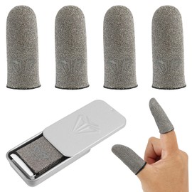 EBQOSK 4 Pack Finger Sleeves for Gaming, 0.25mm Ultra Thin Anti Sweat Gaming Finger Sleeves Suitable for Most Gamers for PUBG,COD,Dedales,Valorant,Fortnite,COC Moblie Gaming