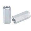 sourcing map 10pcs M14x19x45mm Coupling Nuts - Galvanized Carbon Steel
