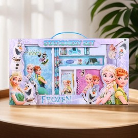 Children's Character Stationery Gift Set - Back-to-School Prize Pencil Set for Elementary Students Gift Set [Pink Girl] 20ea