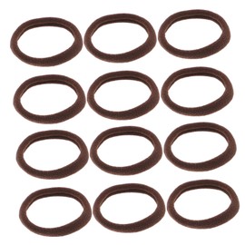 PACKOVE 100pcs Seamless Hair Bands No Damage Scrunchies Soft Ponytail Holders for Women Girls Thick Hair Ties Elastic Accessories Deep Shade