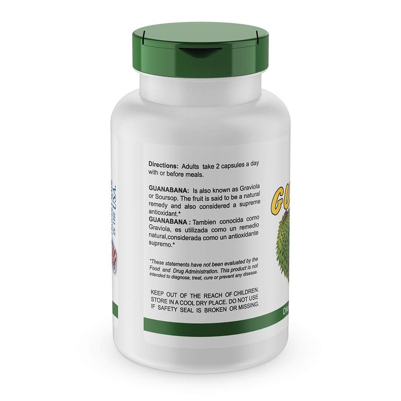 Sunshine Naturals Graviola Supplement. Immune Support, Digestive Aid, Antioxidant Defense,