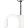 BG Electrical Round Cable Clips, Pack of 50, White, 7