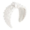 YISSION Pearl Knotted Headband for Women Non Slip Leather Beaded