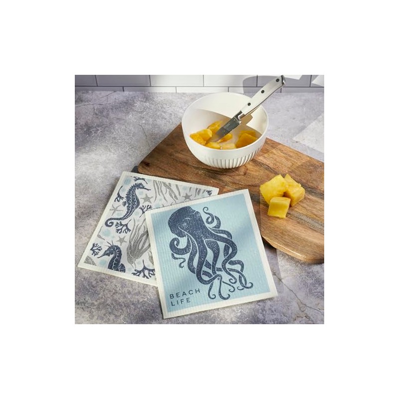 Primitives by Kathy Swedish Cloth Set - Sea Creatures