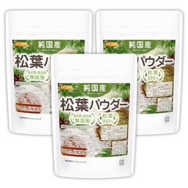 NICHIGA 06 Pure Domestic Pine Needle Powder, 4.2 oz (120 g) x 3 Bags, No Preservatives or Coloring Additives, 100% Natural Wild Pine Needles, Made in Japan