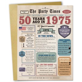 Zyulin Funny 50th Birthday Card, 50 Year Old Gifts for Her Him, 50th Birthday Decorations Men Women