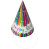 Unique Party 49571 - Rainbow Ribbons Birthday Party Hats, Pack