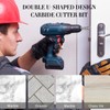 7-Piece Four-Edged Sawtooth Eccentric Drill Bit Set, 3/4/5/6/8/10/12 mm, Four-Edged