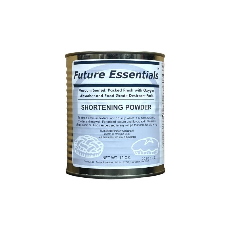 Future Essentials Powdered Shortening | 12 oz | Shelf-Stable Cooking