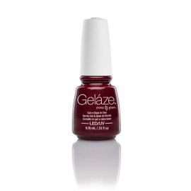 China Glaze Gelaze Ruby Pumps, Gel Nail Polish, LED/UV-Cured Red Glitter Nail Color, 2-in-1 Base Coat and Gel Polish, 0.33 fl oz