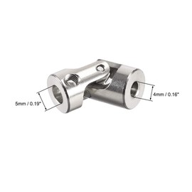 sourcing map 2 PCS 4mm to 5mm Rotatable Universal Steering Shaft Coupler Motor Connector Joint Coupling L24XD11