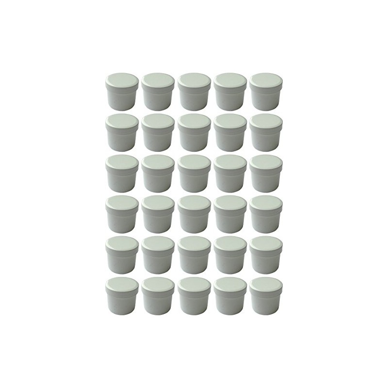 30 Salbendosen hoch, 25ml Inhalt weiß
