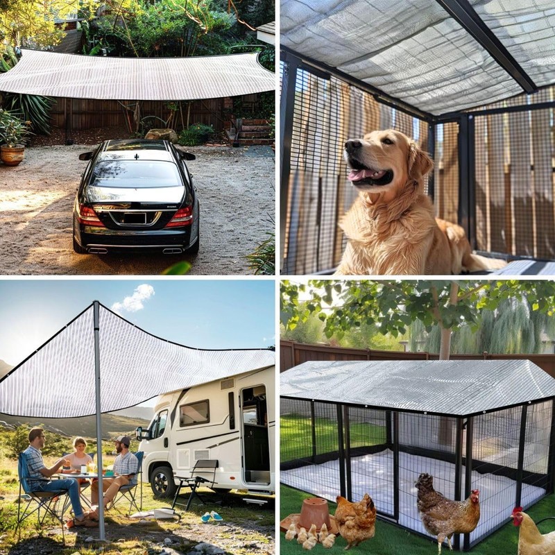 BeGrit 99% Reflective Aluminet Shade Cloth with Grommets 1m x