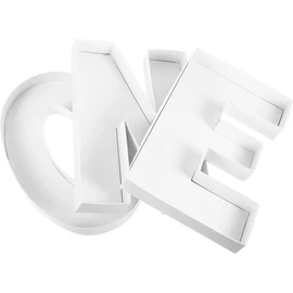 MAGICLULU 1 Set Box Alphabet Candy Box Candies Decoration One Charcuterie Board Letters Hollow Letters for Charcuterie to Fill Cardboard Letter Charcuterie Letters Sweet Holder White Paper