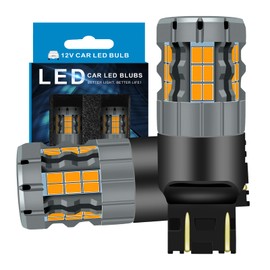 Zyvirexa 7443 LED Turn Signal Bulbs Compatible For Nissan Altima 2010-2012(Coupe), 2013-2020 & 2022 Front, 7444 Bulb, Amber Yellow, Plug and Play, Pack of 2