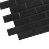 Dundee Deco Black Faux Bricks PVC 3D Wall Panel, 3.2