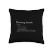 Mewing Streak Definition Funny Looksmaxxing Meme Throw Pillow
