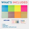 AbiVos 720 See Through Transparent Sticky Notes Set: Index Tabs,