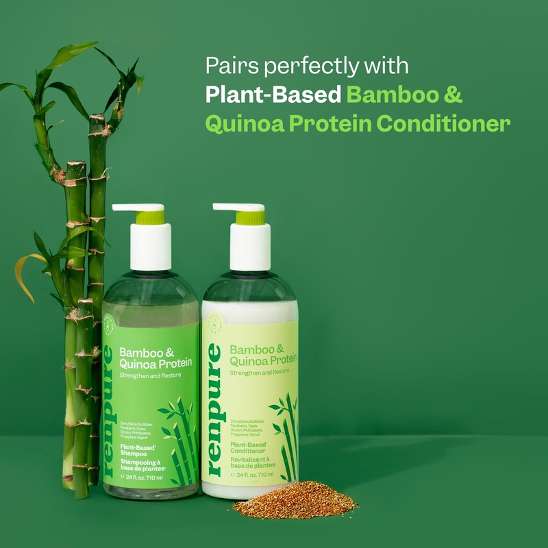 RENPURE Bamboo & Quinoa Shampoo For Weak Dull Damaged Hair